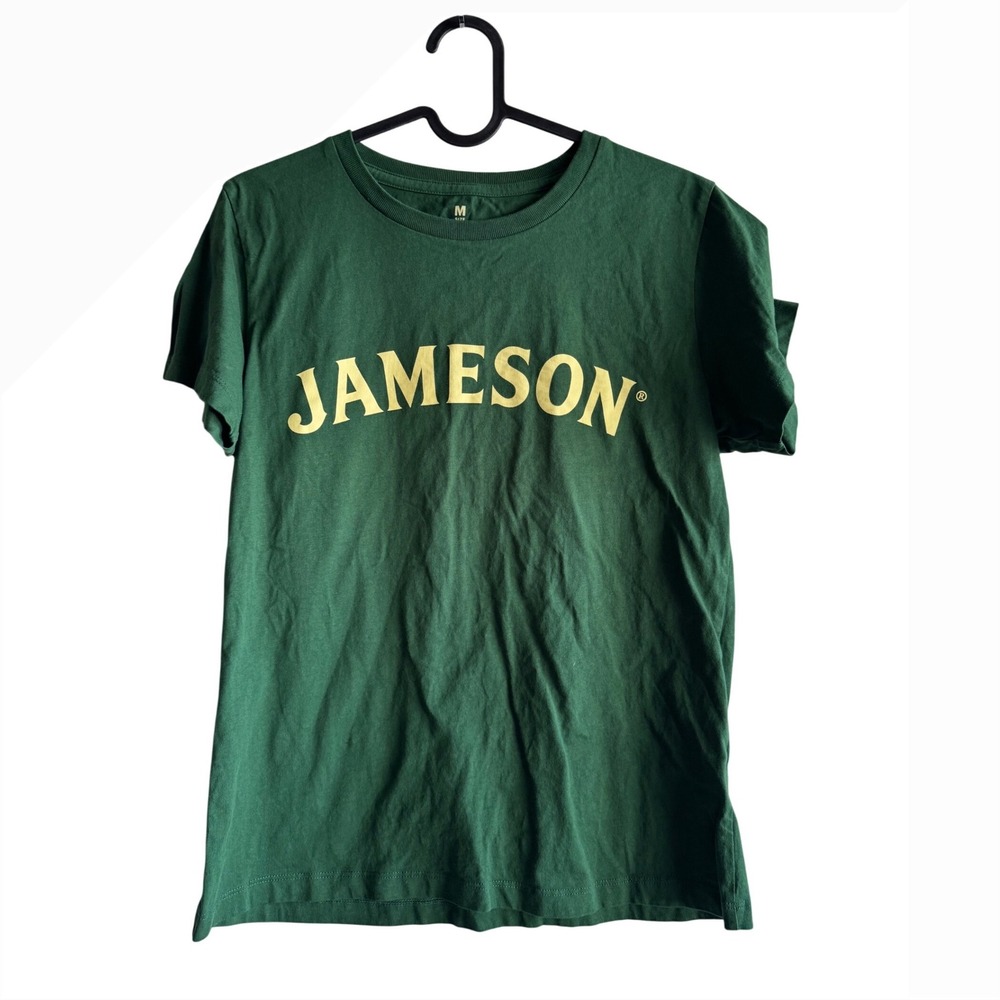 Jameson Irish Whiskey Graphic T-Shirt Green Short Sleeve Crew Neck Womens Medium